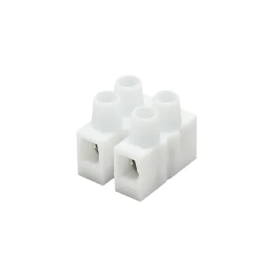 Клемник Полипропилен белый, 2р,85°С,450V,24A, 2,5мм.кв.