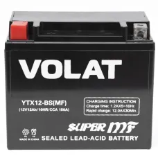 Аккумулятор мото 12Ah Volat YTX12-BS(MF) L+