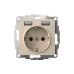 ATLASDESIGN РОЗЕТКА 16А c 2 USB A+A, 5В/2,4А, 2х5В/1,2А, механизм, ПЕСОЧНЫЙ