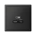 ARTGALLERY USB розетка тип-С 65Вт высокоскор.заряд. QC, PD, механизм, базальт