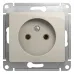 GLOSSA розетка без заземления молочный GLOSSA розетка без заземления молочный