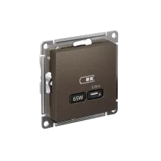 ATLASDESIGN USB РОЗЕТКА тип-C 65W высокоскор.заряд. QC, PD, механизм, МОККО