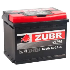 Аккумулятор автомобильный ZUBR Ultra 62Ah R+ (низкий)