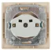 Розетка Intro Plano 1-201-03 без заземления 2P, 16А-250В, IP20, СУ, алюминий