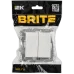 BRITE Выключатель 2-клавишный 10А безвинтовое крепление ВС11-2-0-БрБ белый IEK
