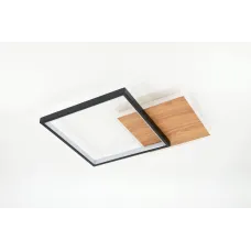 Светильник потолочный светодиодный ЭРА Модерн Ferre CLL-1-60-RC BK+Wood с ДУ 60W 3000-6500К черный/дерево