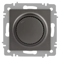 Светорегулятор Intro Accent 6-401-07 поворотный, 600Вт 230В, IP20, СУ, графит