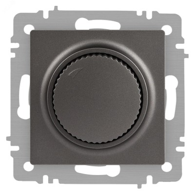 Светорегулятор Intro Accent 6-401-07 поворотный, 600Вт 230В, IP20, СУ, графит