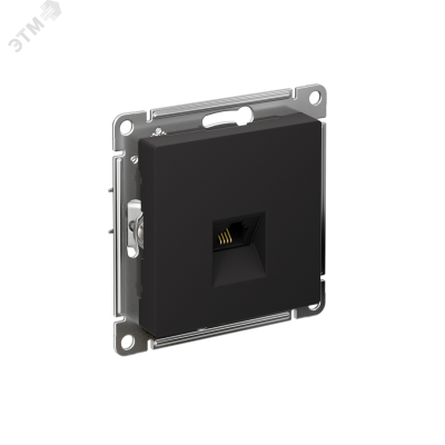 Розетка ATLASDESIGN телефонная RJ11 механизм карбон