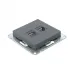 Механизм розетки RJ45 - 2шт  (cat5)  графит Эпика EKF
