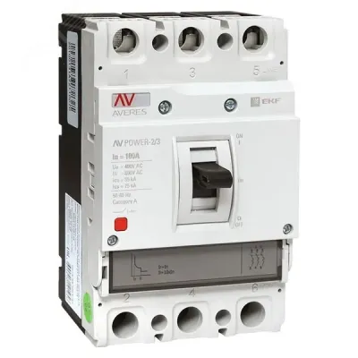 Выключатель автоматический в литом корпусе AV-POWER-1/3 100А 35кА TR EKF