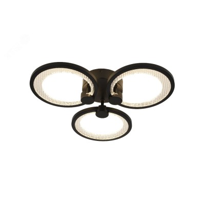 Светильник потолочный светодиодный ЭРА Модерн Odry CLL-1-46-RC BK с ДУ 46W 3000-6500К черный