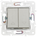 SKANDY Выключатель жалюзи 10А SK-V12N никель IEK