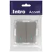 Выключатель Intro Accent 6-105-09 двойной с подсветкой, 10А-250В, IP20, СУ, AL/CU, титан