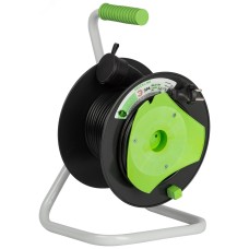 Удлинитель силовой ЭРА GREEN LINE GAZ-2x1-20m Greenline на катушке пластик 1 розетка без заземления 20м ПВС 2x1мм2