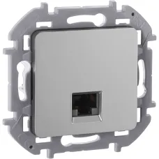 Розетка компьютерная RJ45 категория 5Е UTP алюминий INSPIRIA