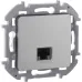 Розетка компьютерная RJ45 категория 5Е UTP алюминий INSPIRIA Розетка компьютерная RJ45 категория 5Е UTP алюминий INSPIRIA