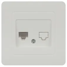 Розетка Intro Style 7-303-01 информационная RJ45, СУ, белый
