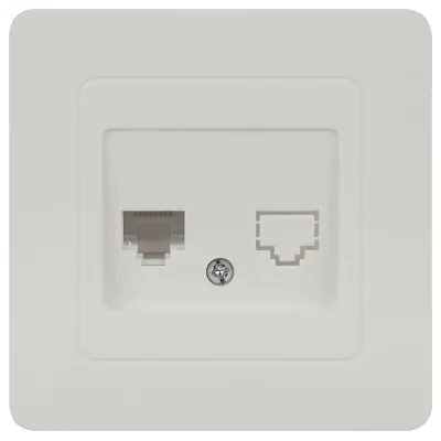 Розетка Intro Style 7-303-01 информационная RJ45, СУ, белый