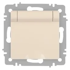 Розетка Intro Accent 6-203-02 2P+E Schuko с крышкой, 16А-250В, IP20, СУ, сл.кость
