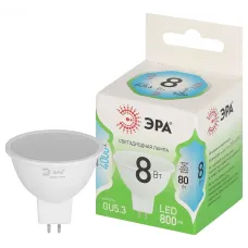 Лампа светодиодная ЭРА GREEN LINE LED MR16-8W-840-GU5.3 GL GU5.3 8 Вт софит яркий белый свет