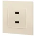 14-4110-02 ЭРА Устройство зарядное USB, 230В/5В-2100мА, IP20, Эра Elegance, сл.кость (6/60/1920)