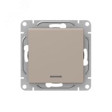 Механизм выключателя. одноклавишный. с подсветкой. кремовый Эпика EKF