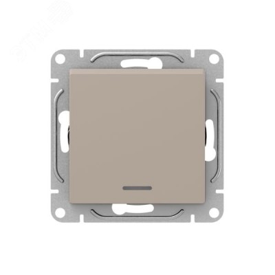 Механизм выключателя. одноклавишный. с подсветкой. кремовый Эпика EKF