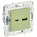 SKANDY Розетка USB A+C 18Вт SK-R13G мятный IEK