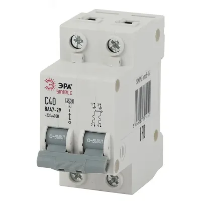 Автоматический выключатель ЭРА SIMPLE SIMPLE-mod-21 ВА 47-29 3P 16А кривая C 4,5кА