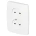 Розетка ЭРА Серия 12 12-2107-01М , 2X2P, 16А-250В, белый матовый