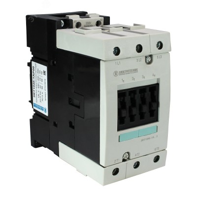 Контактор электромагнитный 3RT1046-1AP00, 3-пол., 95A, AC-3, 45кВт/400V, 230V AC, 50Гц, типоразмер S3, винтовые клеммы, IP20