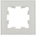 BRITE Рамка 1 пост РУ-1-2-Бр стекло белый матовый IEK