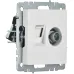 BRITE Розетка двойная TV+RJ45 кат.5E РТВ/РК12-БрКр белый