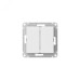 ATLASDESIGN AQUA 2-клавишный ПЕРЕКЛЮЧАТЕЛЬ IP44, сх.6, 10АХ, быстрозажимные клеммы, БЕЛЫЙ