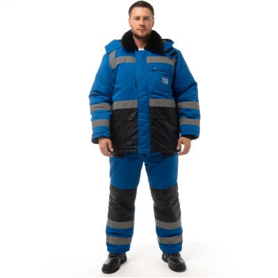 Костюм АЛДАН куртка п-к васильковый с черным 60-62120-124-170-176