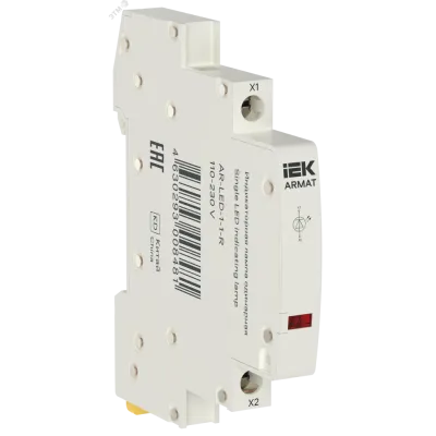 Лампа индикаторная одинарная LED 110-230В AC красная