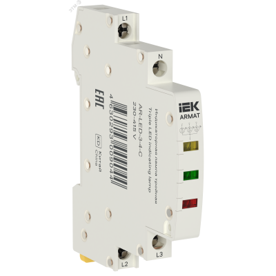 ARMAT Лампа индикаторная тройная LED 230-415В AC 1 желтая/зеленая/красная IEK