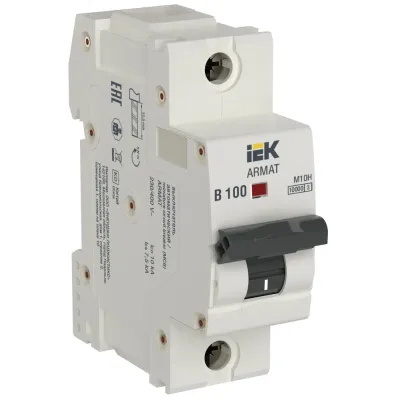 Выключатель автоматический M10H 1P B 100A