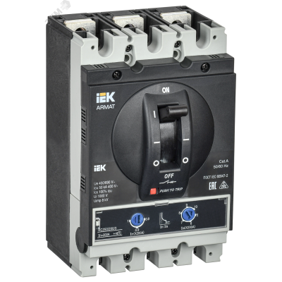 Автоматический выключатель в литом корпусе ARMAT 3P типоразмер G 50кА 200А расцепитель термомагнитный регулируемый