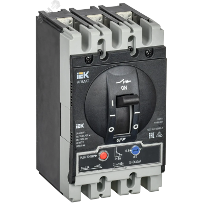 Выключатель автоматический в литом корпусе ARMAT 3P типоразмер S 35кА 32А расцепитель термомагнитный регулируемый