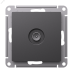 ATLASDESIGN TV РОЗЕТКА оконечная 1DB, механизм, БАЗАЛЬТ