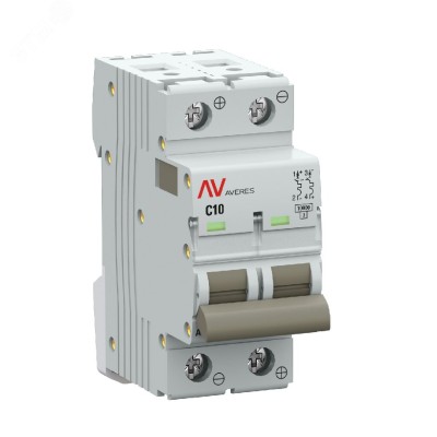 Выключатель автоматический AV-10 DC 2P 10A (C) 10kA AVERES