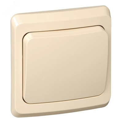 ЭТЮД С/У 1-клавишный ПЕРЕКЛЮЧАТЕЛЬ 10 АХ. КРЕМОВЫЙ. Россия