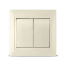 Севиль Выключатель двухклавишный слоновая кость (ivory)