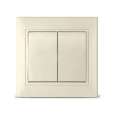 Севиль Выключатель двухклавишный слоновая кость (ivory)