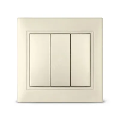 Севиль Выключатель трехклавишный слоновая кость (ivory)
