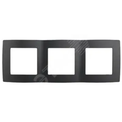 12-5003-05 ЭРА Рамка на 3 поста, Эра12, антрацит (15/150/3600)