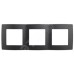 12-5003-05 ЭРА Рамка на 3 поста, Эра12, антрацит (15/150/3600)