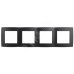12-5004-05 ЭРА Рамка на 4 поста, Эра12, антрацит (10/100/1600)